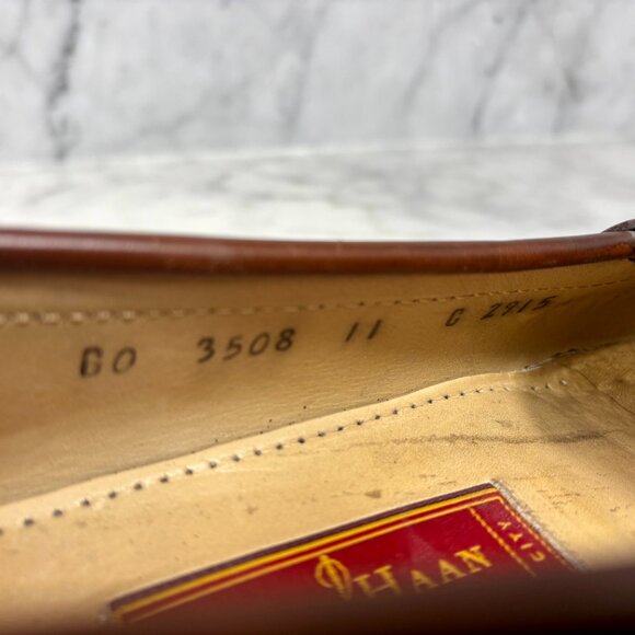 Cole Haan Men's Pinch Tassel Brown Leather Loafers Slip-On Dress Shoes Size 11 - Picture 10 of 10